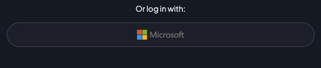 The Microsoft option on the sign-in page
